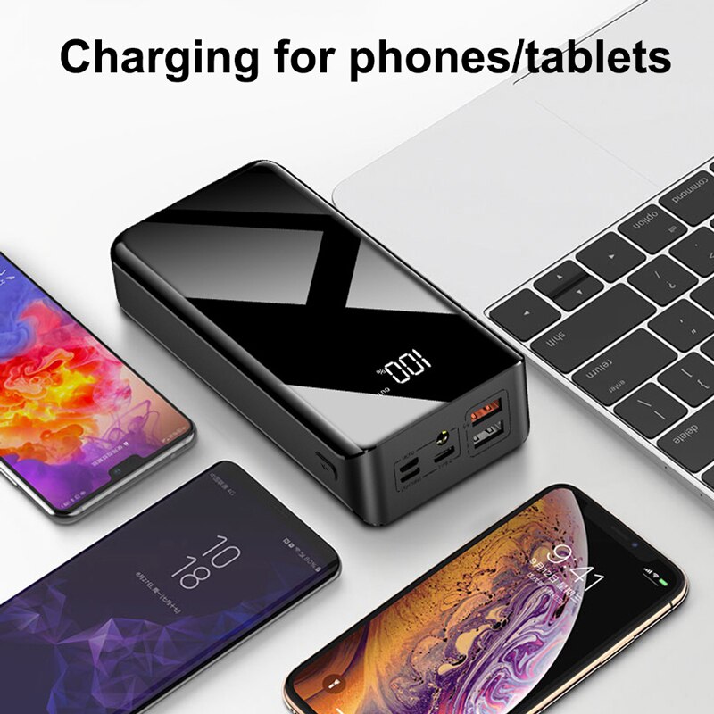 Portable 30000mAh Power Bank Battery Charger for iPhone 11 Samsung S20 Fast Charging Cell Phone External Battery Power Station