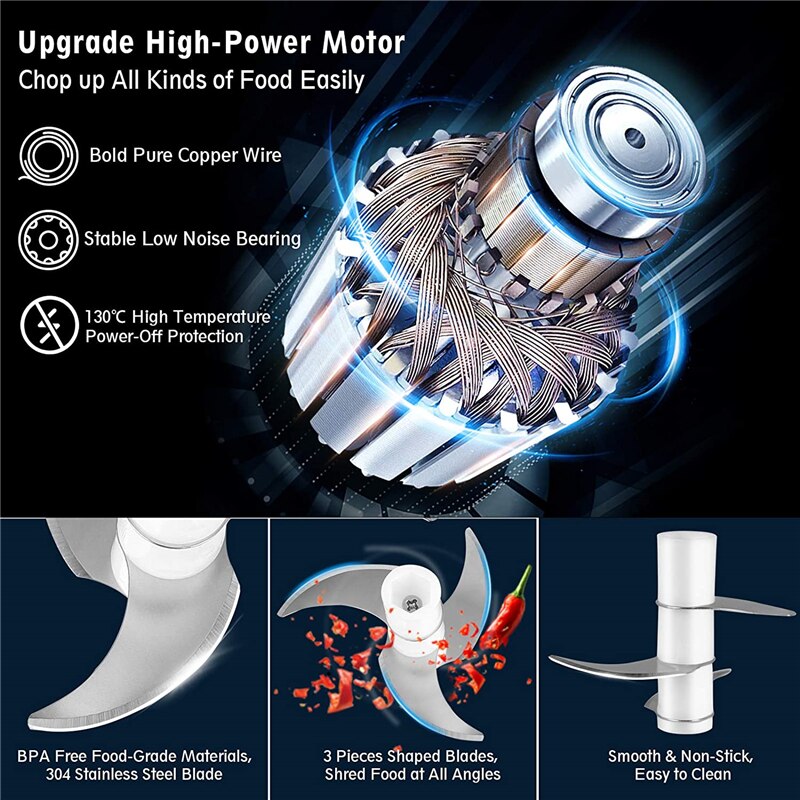 USB Portable Electric Blender for Kitchen Appliances Electric Ginger Carrot Garlic Vegetable Automatic Multifunction Blender