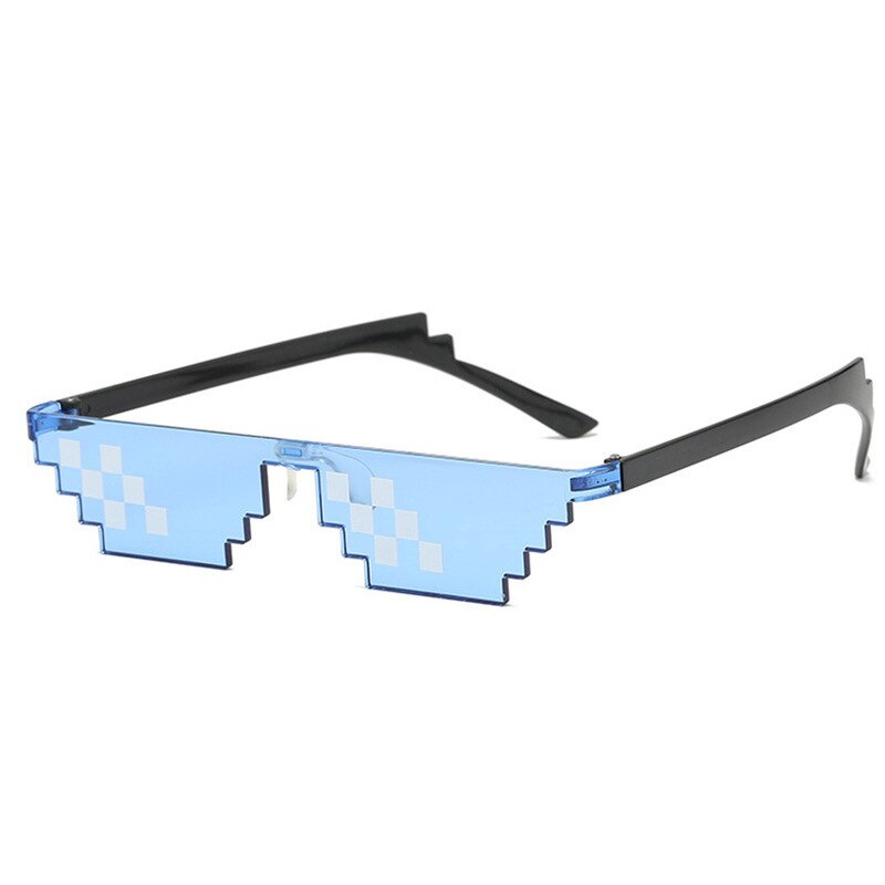 1Pcs 8 Bit Thug Life Zonnebril Pixelated Mannen Vrouwen Party Brillen Mozaïek UV400 Vintage Eyewear Speelgoed Fietsen Zonnebril: C