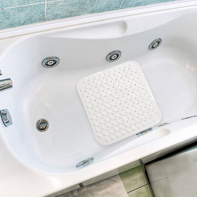 Alfombrilla de goma antideslizante para ducha de niños, accesorio de baño con bola de masaje, antideslizante