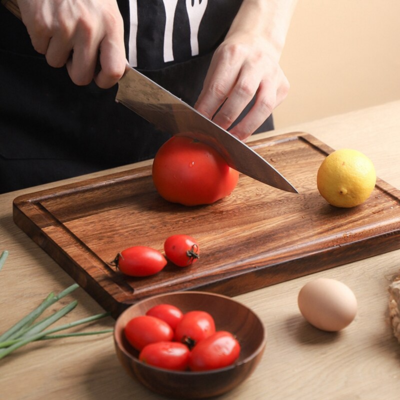 Acacia Houten Snijplank Massief Houten Snijplank Houten Snijplank Keuken Snijplank Ingelaste Steak Board