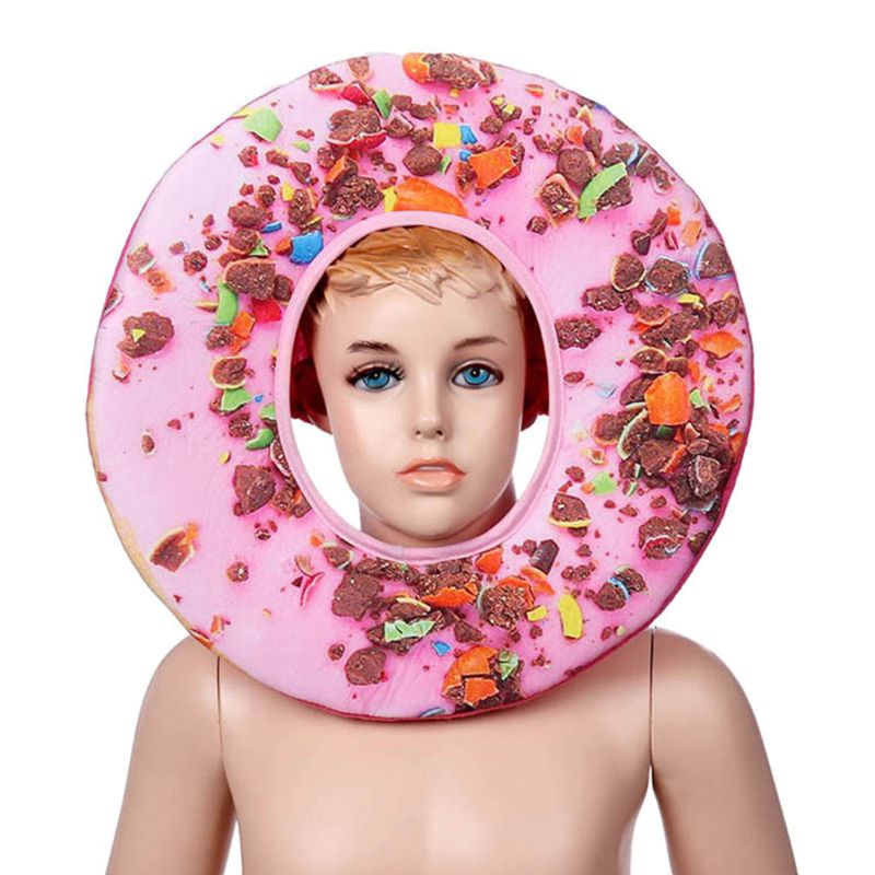 Unisex rolig frukt mat mössa mask halloween fest cosplay huvudbonader huva hatt karneval huvudbonad dekor: D
