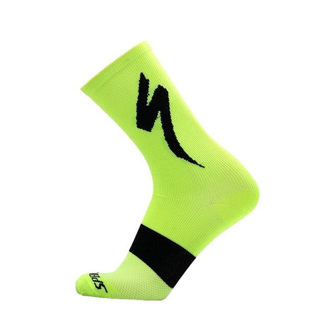 Brand Sport Cycling Socks Outdoor Men Women Running Basketball Climbing Socks: S- green