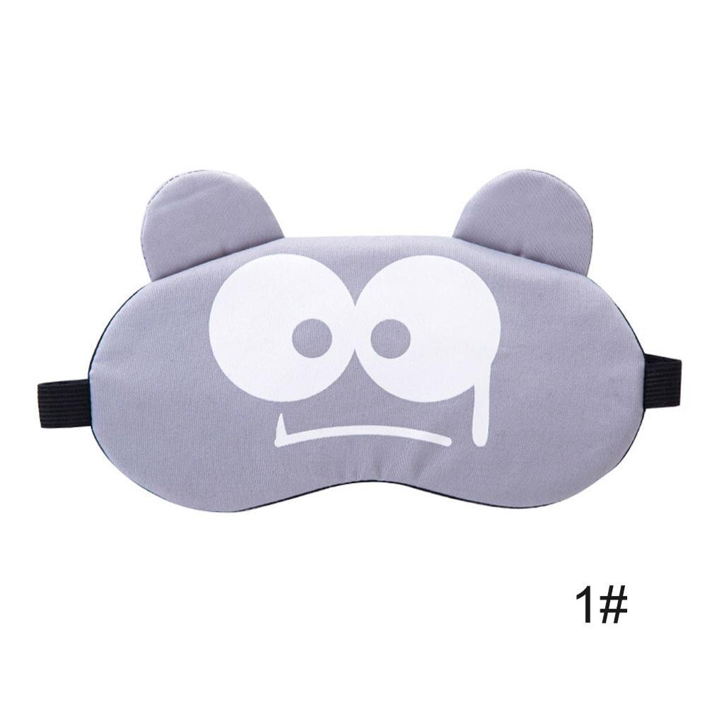 1pc Cute Cartoon Expression Eye Mask Soft Funny Sleeping Mask Cover Travel Relax Eye Band Eyepatch Aid Kids Protective Blindfold: 1