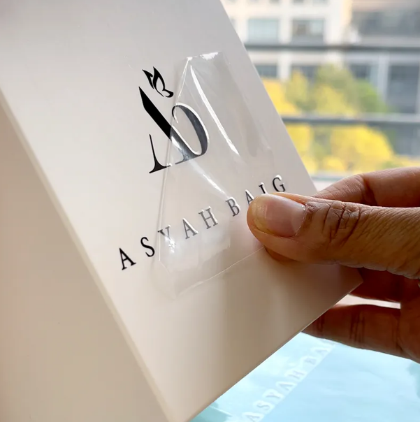 50 stuks Aangepaste productie van UV-transferprinten, lasergravure 3D-stickers, waterdichte zelfklevende verpakkingslabels