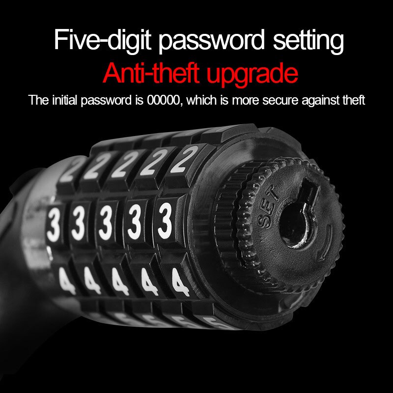 Reflective Bike Lock Code/Key Bicycle Cable Lock Anti-theft mtb antivol velo candado bicicleta Long Motorcycle Lock 1.2m/1.8m