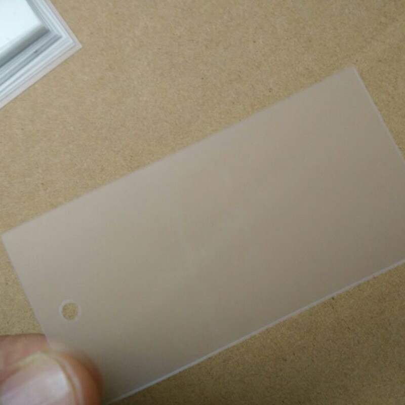 200PCS , 3.5 * 7 cm Matte rosted Blank garment PVC tags with hole small swing hang tag 23s thickness