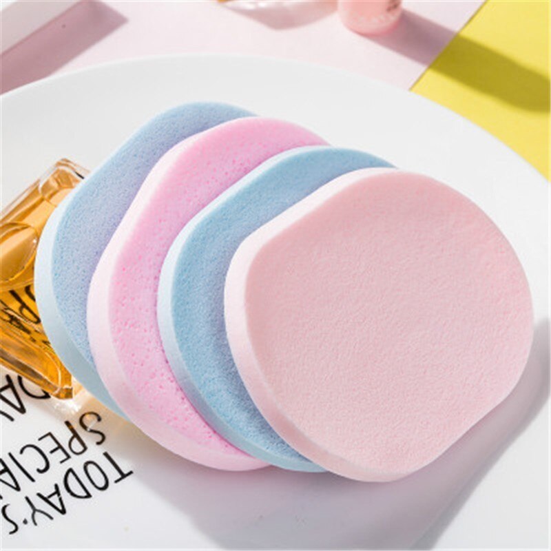 10 kpl kasvojen pyöreä meikinpoistovälineet luonnon sieni selluloosa pakkaa kosmeettinen puff kasvojen pesusieni