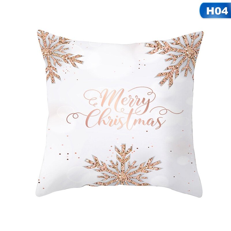Weihnachten Pfirsich Haut Kissen fallen Rose Gold Kissen Abdeckung Hause Dekoration Neue Jahr Sofa Dekor: H04