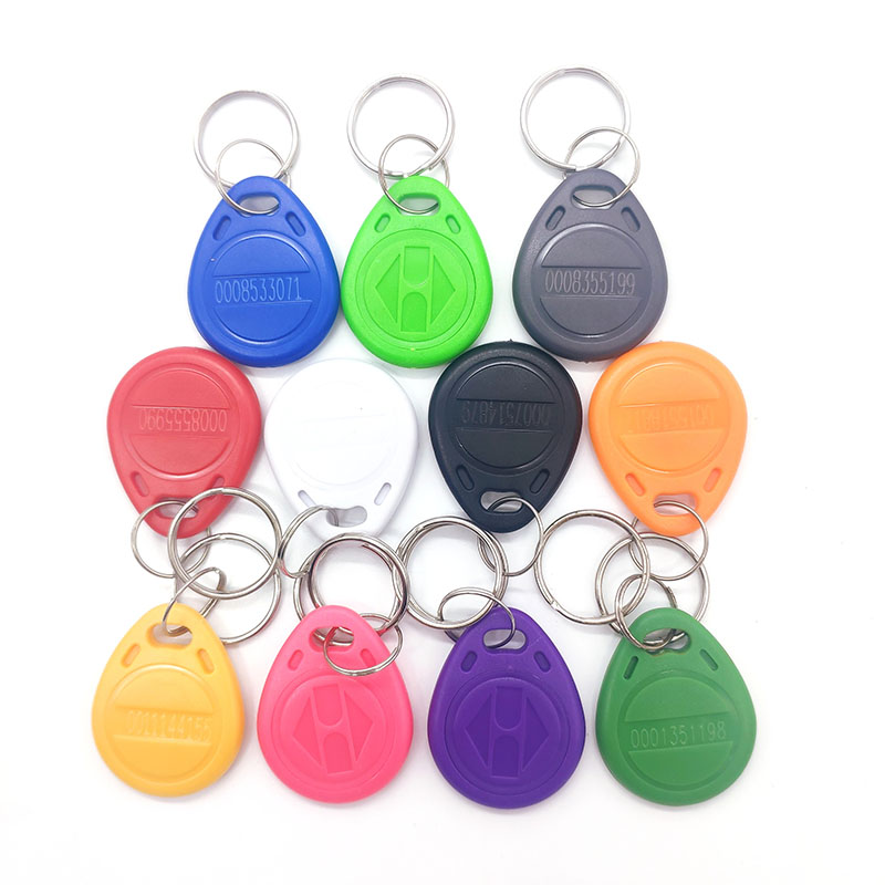 100 Stuks Rfid Tag 125 Khz Proximity Kaart Rfid Keyfobs Sleutelhanger Toegangscontrole Smart Card 11 Kleuren Keyfob