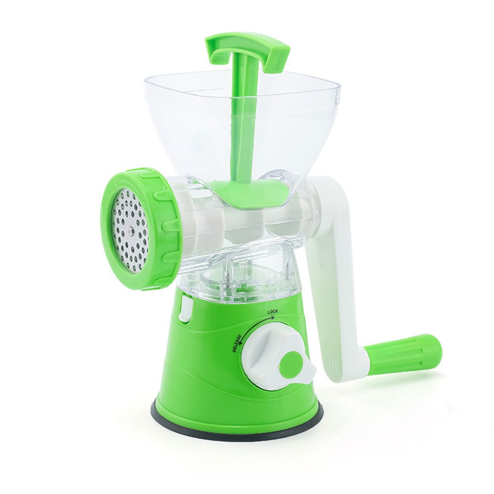 Household Enema Tool Meat Grinder Manual Processors Food Mincer Kitchen Machine Sausage Maker Stuffer Vegetable Chopper Blender: green