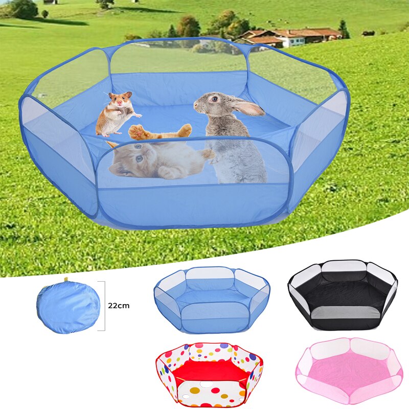 Corralito portátil para mascotas, jaula de animales pequeños, tienda de juegos, cerca de parque infantil para Hamster, Chinchillas, cobayas, interior y exterior