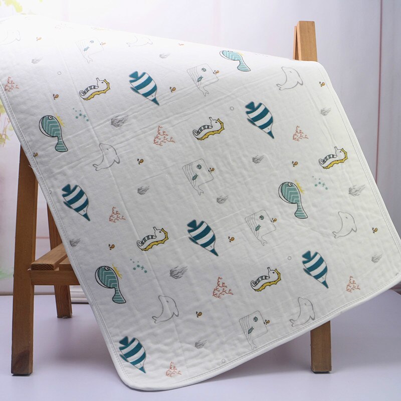 50*70CM couche-culotte matelas à langer imperméable à l'eau lavable literie matelas à langer -né couche-culotte feuille bébé matelas: Seahorse