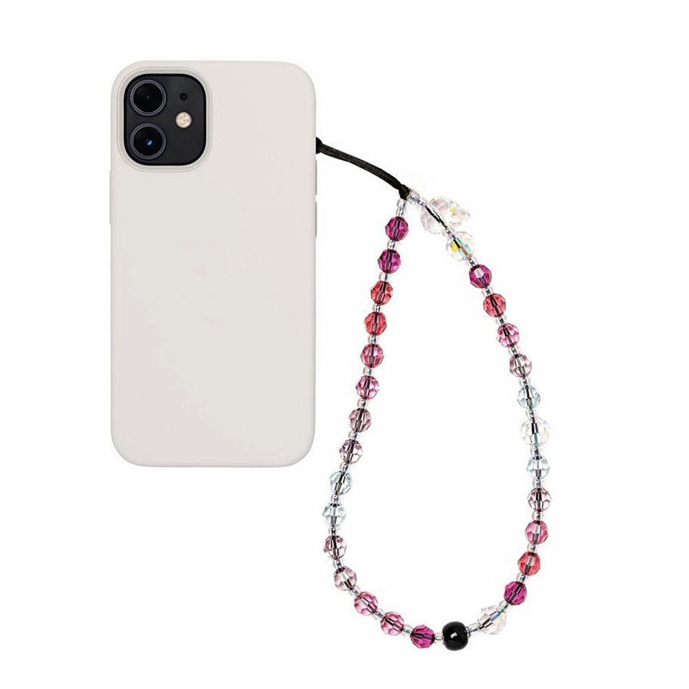 Hight Kristal Kralen Ketting Voor Mobiele Telefoon Geval Schedel Charm Telefoon Riemen Telefoon Lanyard Sieraden: Plating Pistool