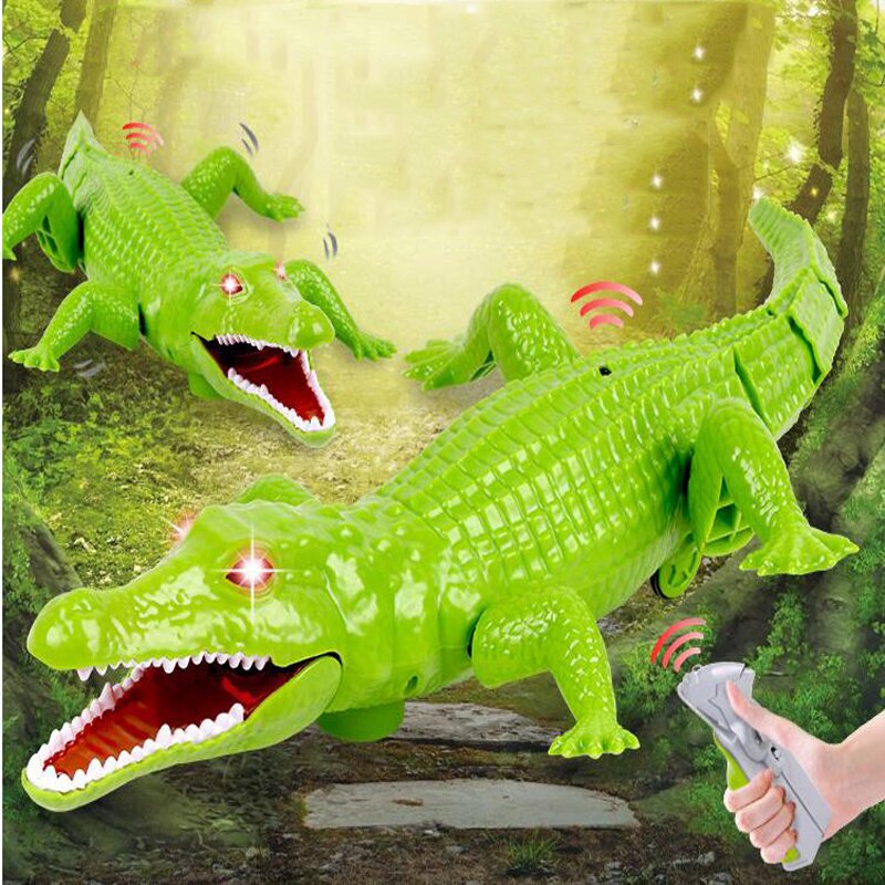 Simulation Animal Infrared Remote Control Crocodile Tricky Scary Eyes Glowing Reptile Animals Children Christmas