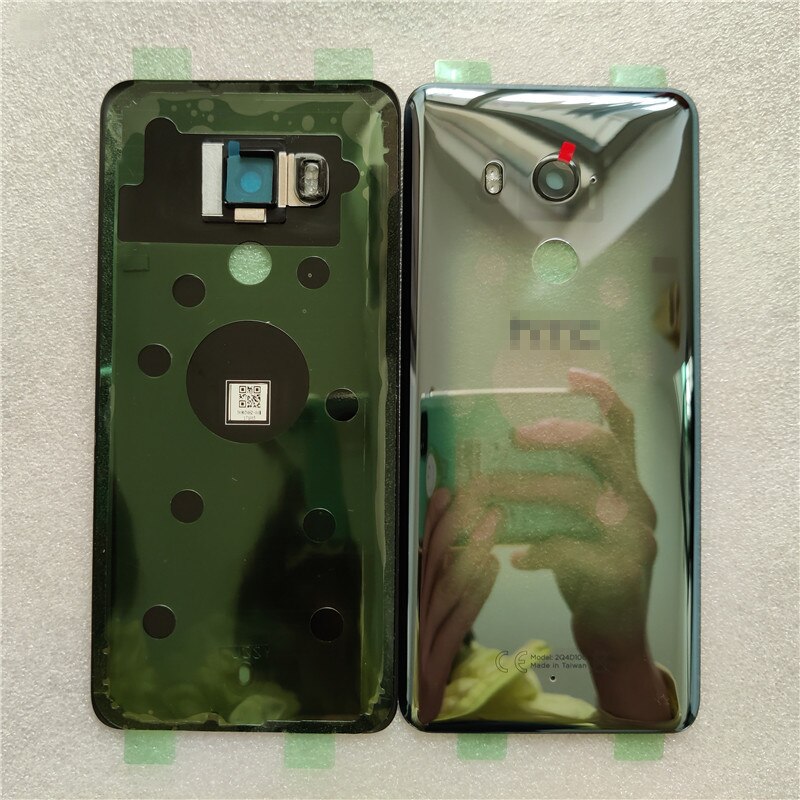 Original U11Plus Back Cover For HTC U11 Plus 6 inch Housing Glass Rear Door Repair Replacement Battery Case