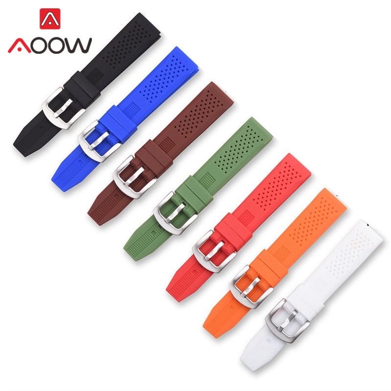 Universal- 16mm 18mm 20mm 22mm 24mm Weiche Silikon Armbinde für Getriebe S2 S3 Sport Wasserdichte Armbinde Armbinde Band Zubehör