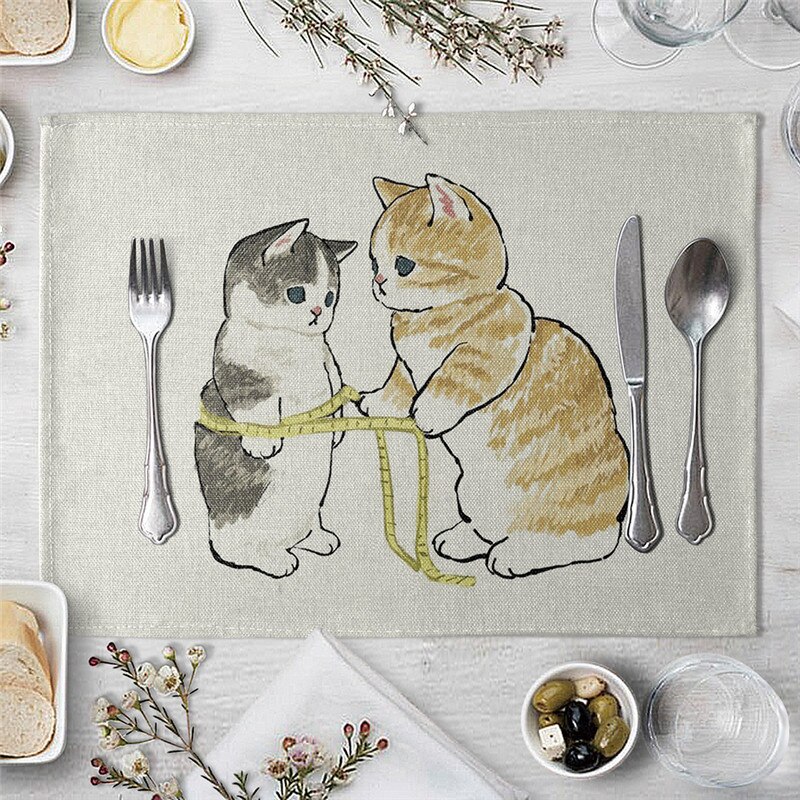 1 Pcs Cute Funny Cat Pattern Kitchen Placemat Dini... – Vicedeal
