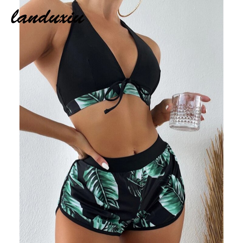 2022 Dames Badpak Bikini Badpak Plus Size Badmode Badpakken 3 Stukken Zwemmen Korte Pak Vrouwen Strand Strand Shorts