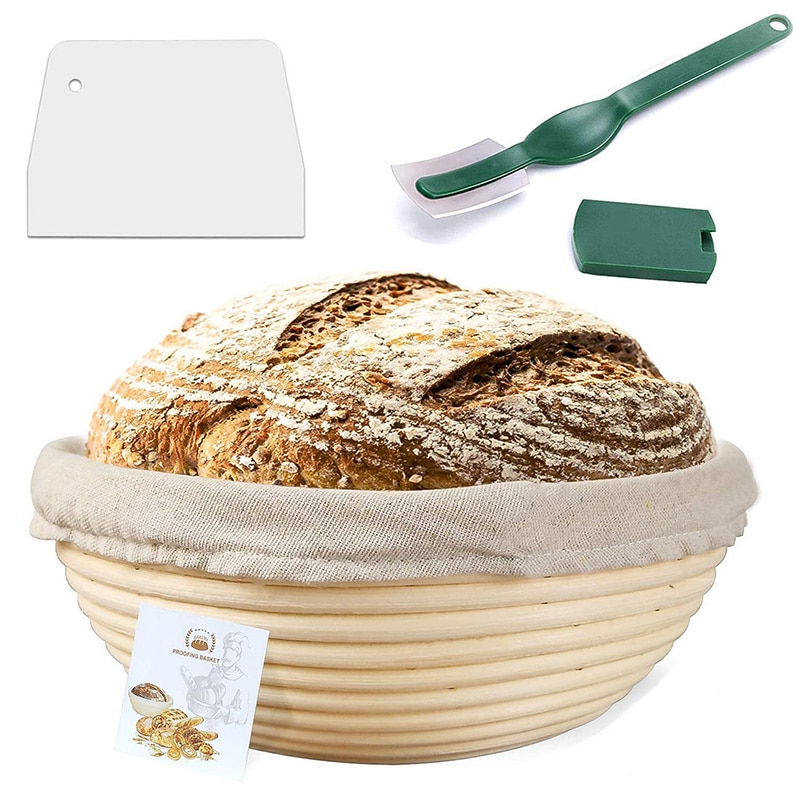 Rattan Bread Proofing Basket Natural Oval Rattan Wicker Dough Fermentation Sourdough Bread Basket Fermentation With Cloth Bag