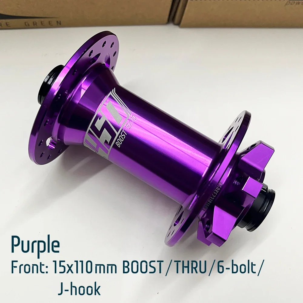 Koozer 450 Boost Front Hub TA 15x110 Thru Axle Hub 28H 32 Holes 6 Bolts Disc 2 Sealed Bearing Light Bike Parts Bicycle Hubs: PURPLE