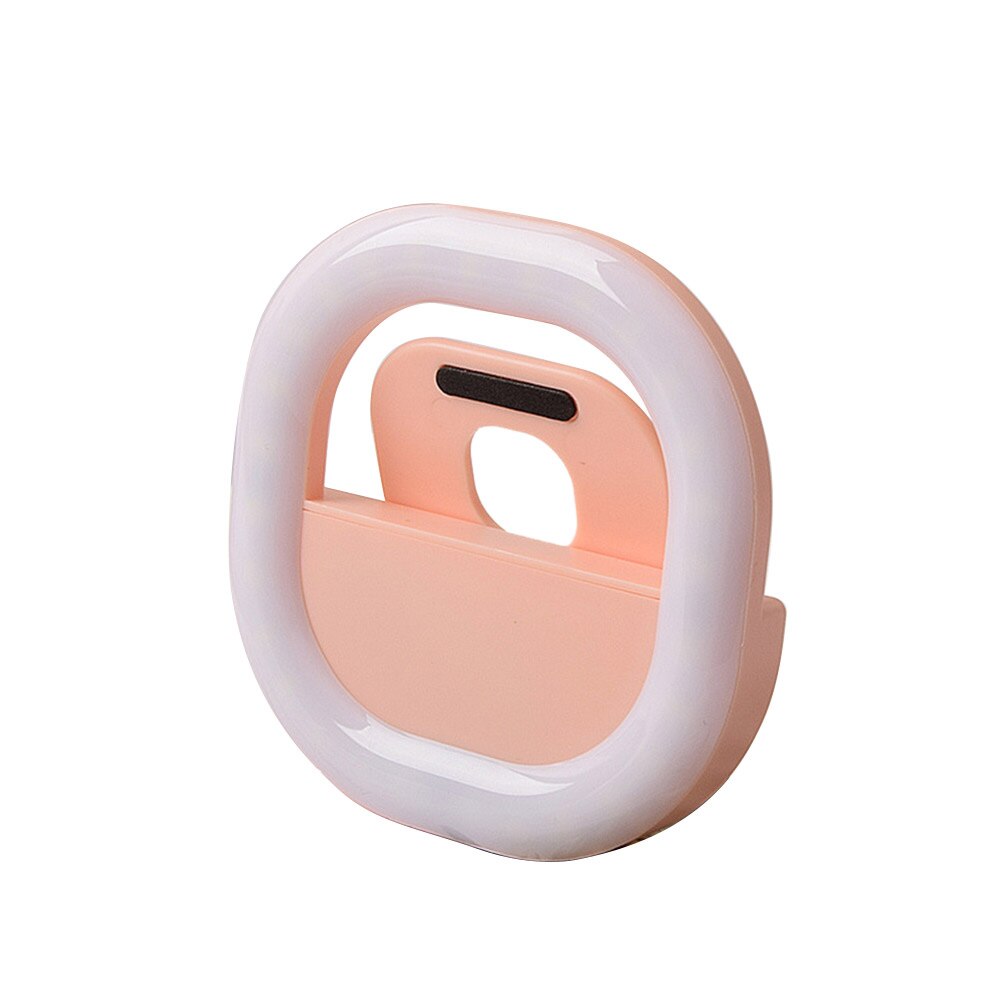 Led Fill Light Ring Selfie Lamp Novelty Makeup Lightings Led lights Decoration Mobile Phones Photo Women Night Light Selfie Ring: Pink