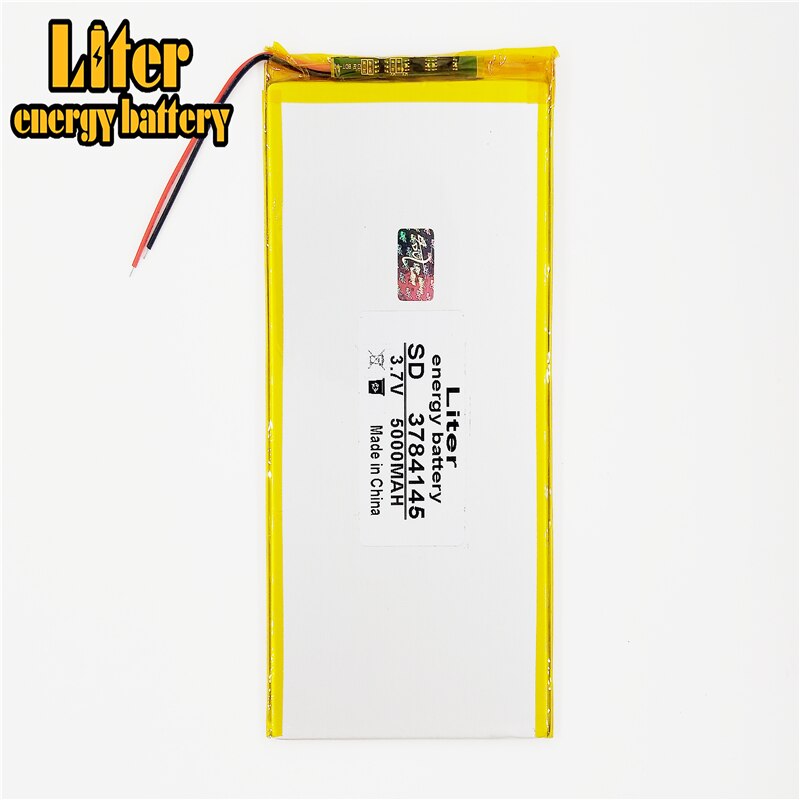 Tablet Polymeer Batterij 5000 Mah 3.7V 3784145 Smart Home MP3 Luidsprekers Li-Ion Voor Dvr, Gps, Mp3, mp4, Mobiele Telefoon, Luidspreker