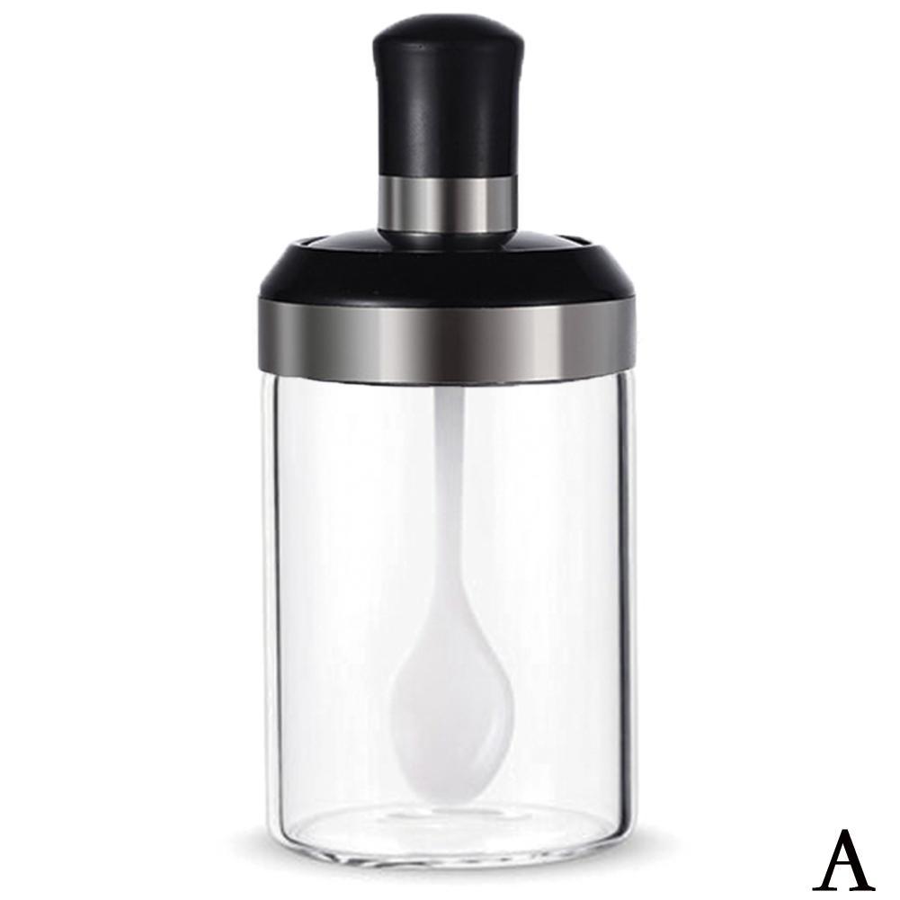 Bouteille d'assaisonnement en verre | Kit d'épices de cuisine, bouteilles poivre cuillère pots d'assaisonnement, brosse à huile, conteneur de stockage des aliments: A
