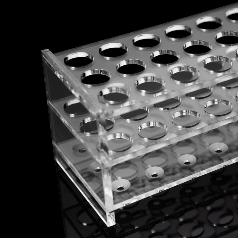 Plastic Test Tube Rack Holder, organic glass support Burette Stand Test tube Stand Diameter 15.5mm-21.5mm, 30/40/holes