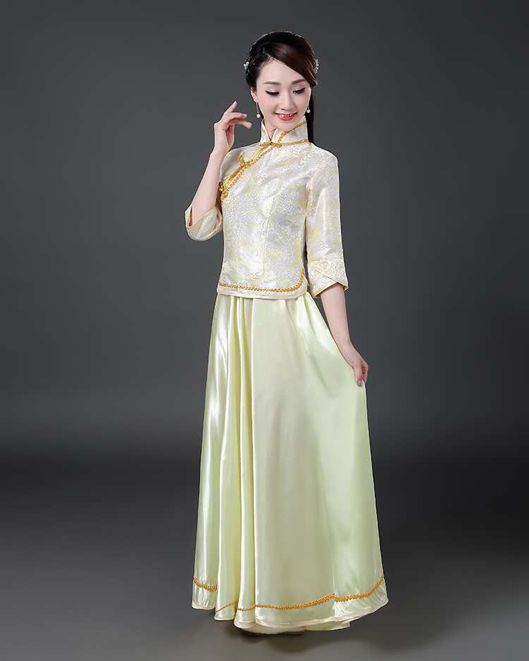 Traditionele chinese kleding voor vrouwen, zangeres, podiumkleding, chinees danskostuum, traditioneel optredenpak.