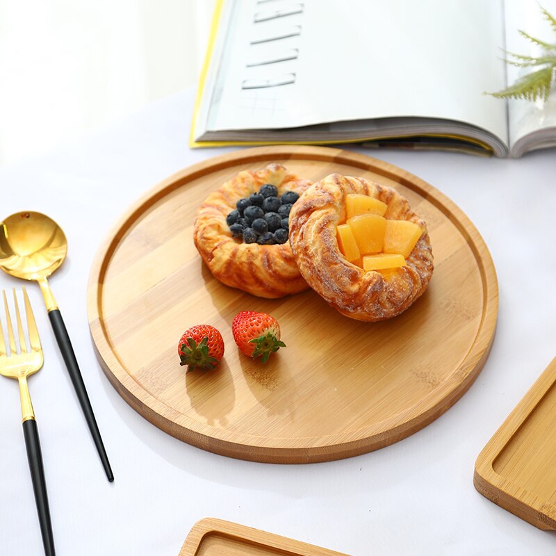Cake Display Tray Glass Transparent Cover Dessert Fruit Tasting Box Pastry Bread and Pastry Tasting Wooden Tray Glass Cover