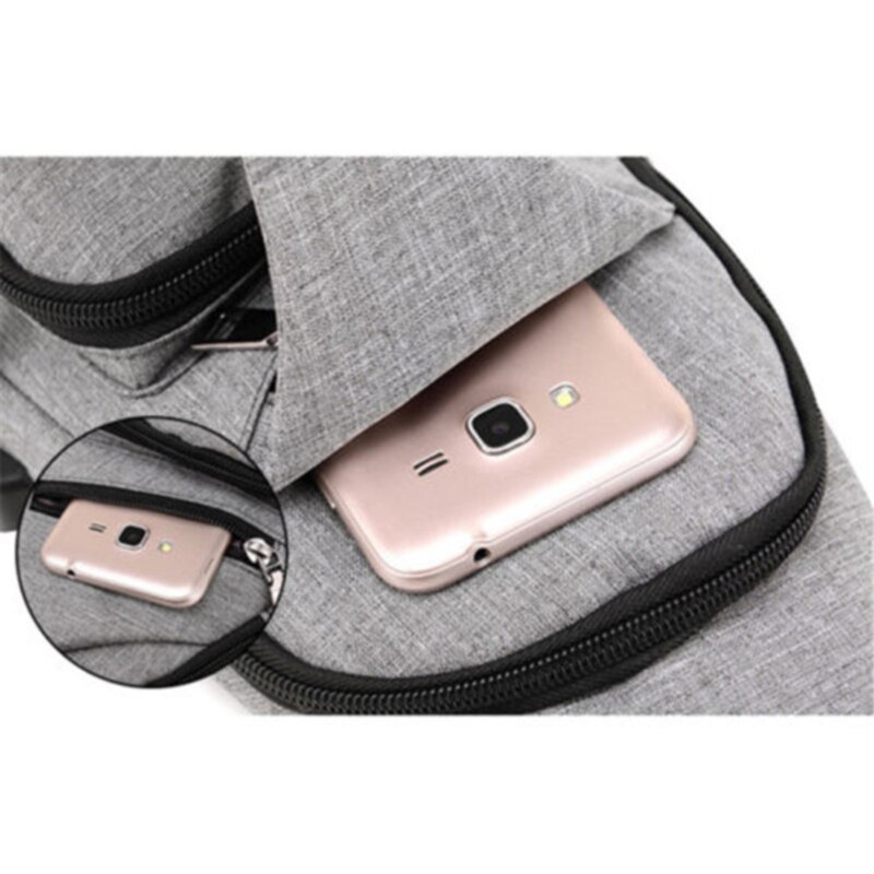 USB Ladegerät Port Anti-diebstahl Brust Pack Rucksack Schulter Sling Tasche Brust schulter Taschen