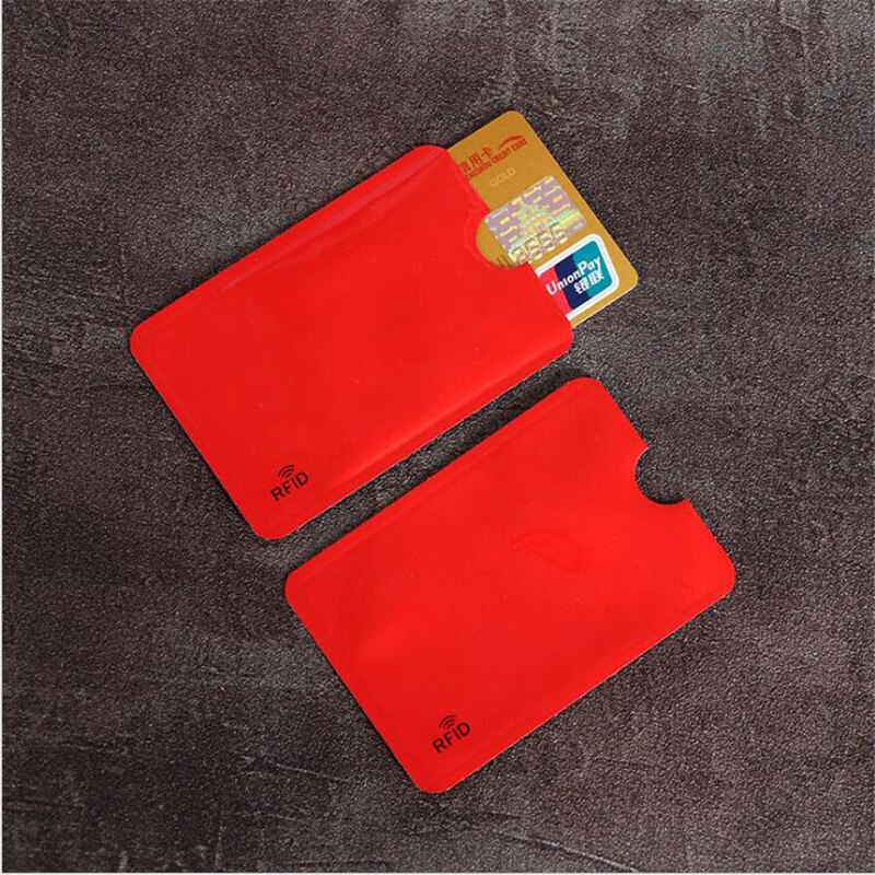 10Pcs Anti-Diefstal Kaarthouder Aluminiumfolie Rfid Case Anti-Demagnetiseren Kaarthouder Bescherming Bankkaart Set afscherming Tas Nfc