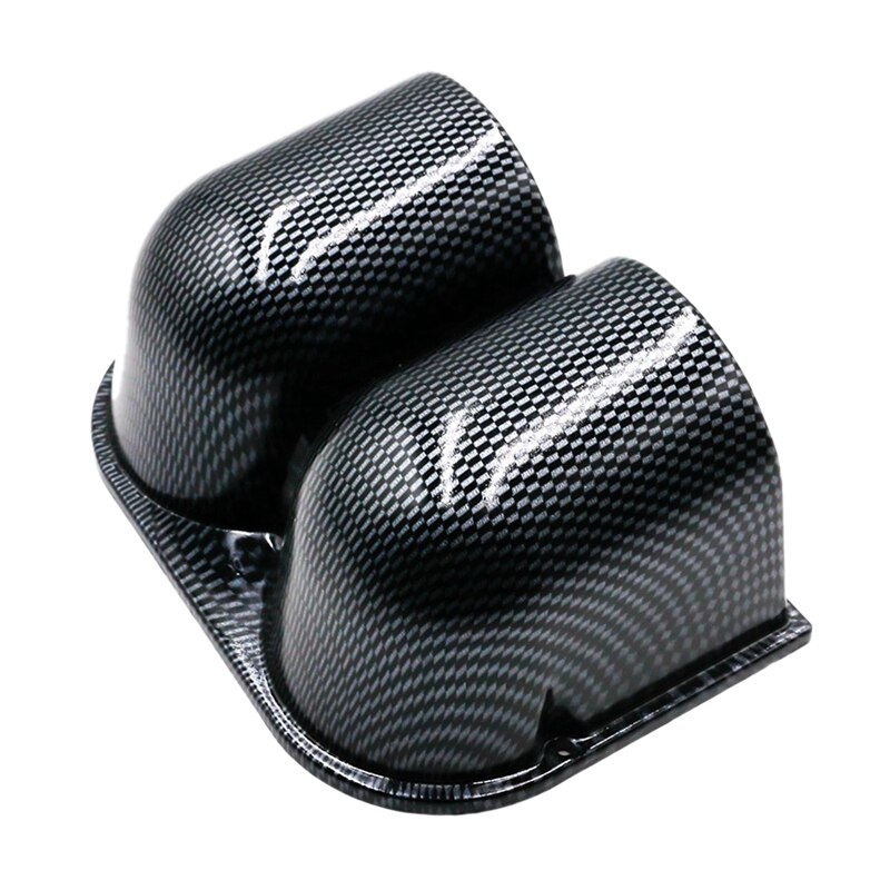 Car Carbon Fiber 2 Inch 52mm Universal Dual Hole Dash Gauge Pod Mount Holder