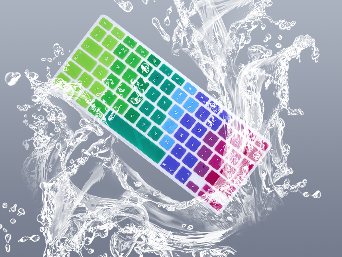 Soft Rainbow Keyboard Skin for Macbook Air 13 A1466 EU Keyboard Cover Silicon For Macbook Air 13 Rainbow Keyboard Film Skin