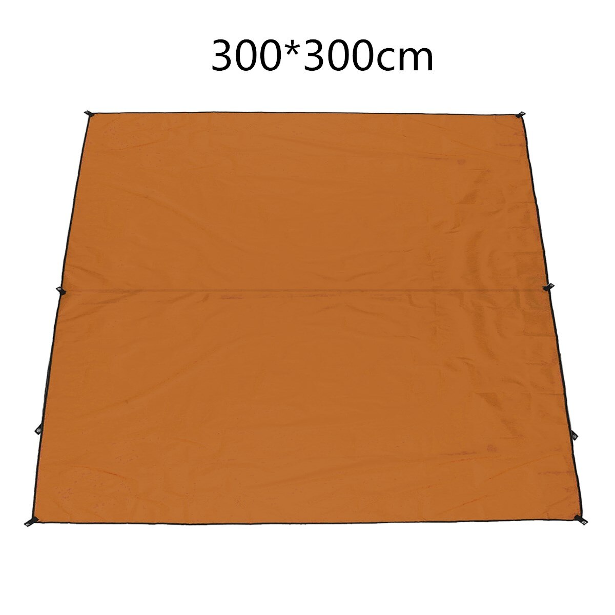 Tente de Camping en plein air parasol pluie soleil abri UV plage auvent auvent abri plage pique-nique tapis tapis tapis de sol tente soleil ombre voiles: Orange 300x300cm