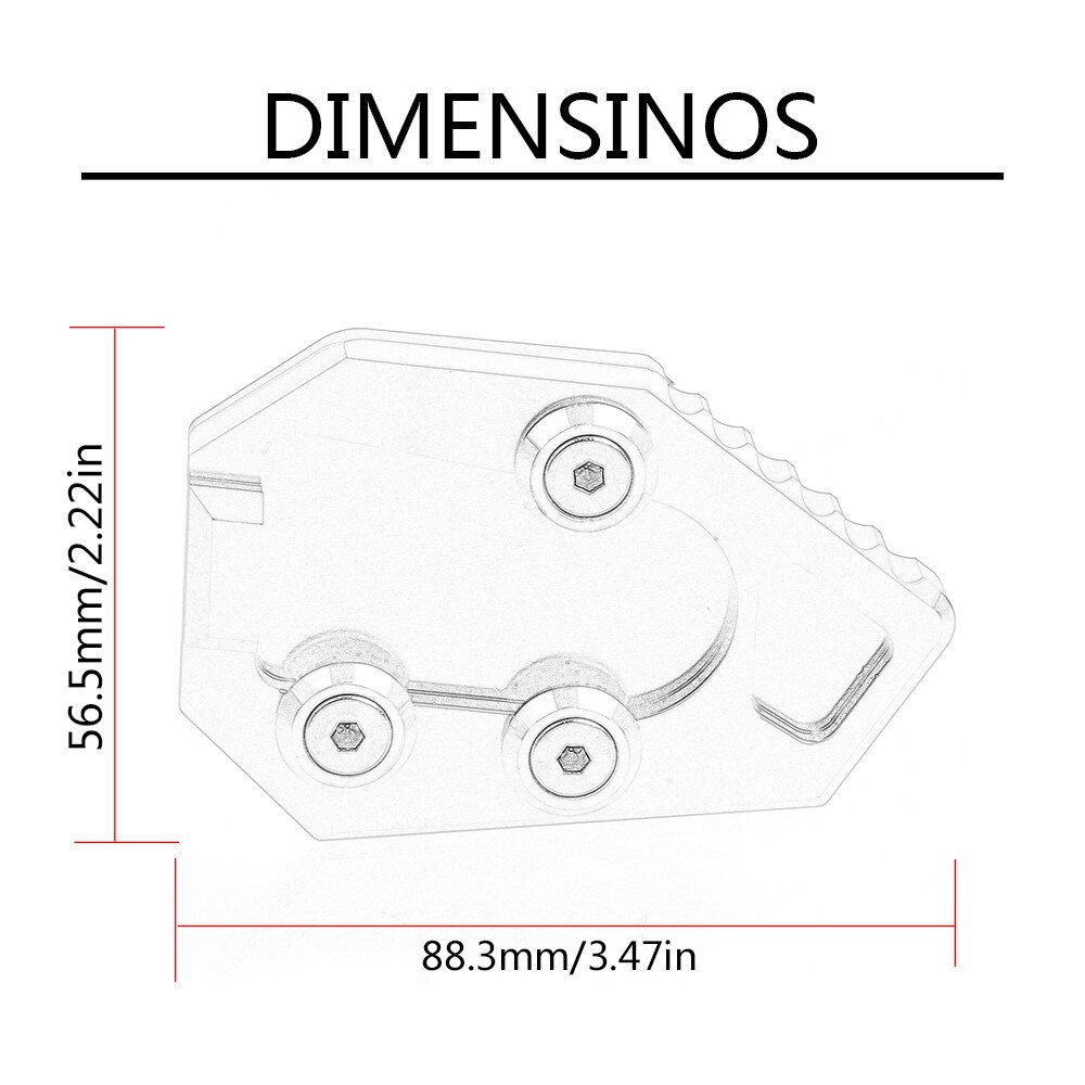 Béquille latérale pour moto Honda CB1000R CB1000 R CB 1000 R – , Extension CNC, plaque de Support