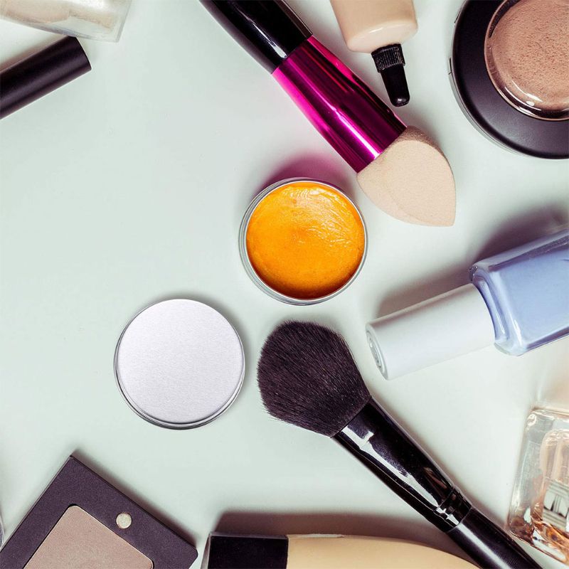 25-Pack 15ml 38x20x0.3cm / 15x7.8x0.1in Aluminum Tin Cans Screw Top Empty Container Cans with Screw Lid