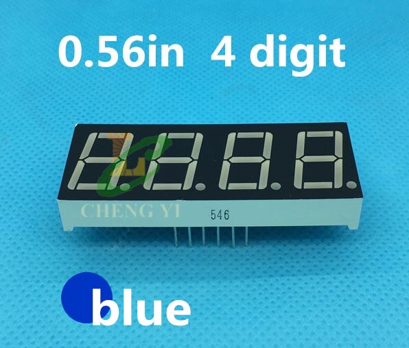 BLUE 4 Bit Digital Tube 0.56 inch LED Display 0.56" 0.56in Common anode 7 Segment display