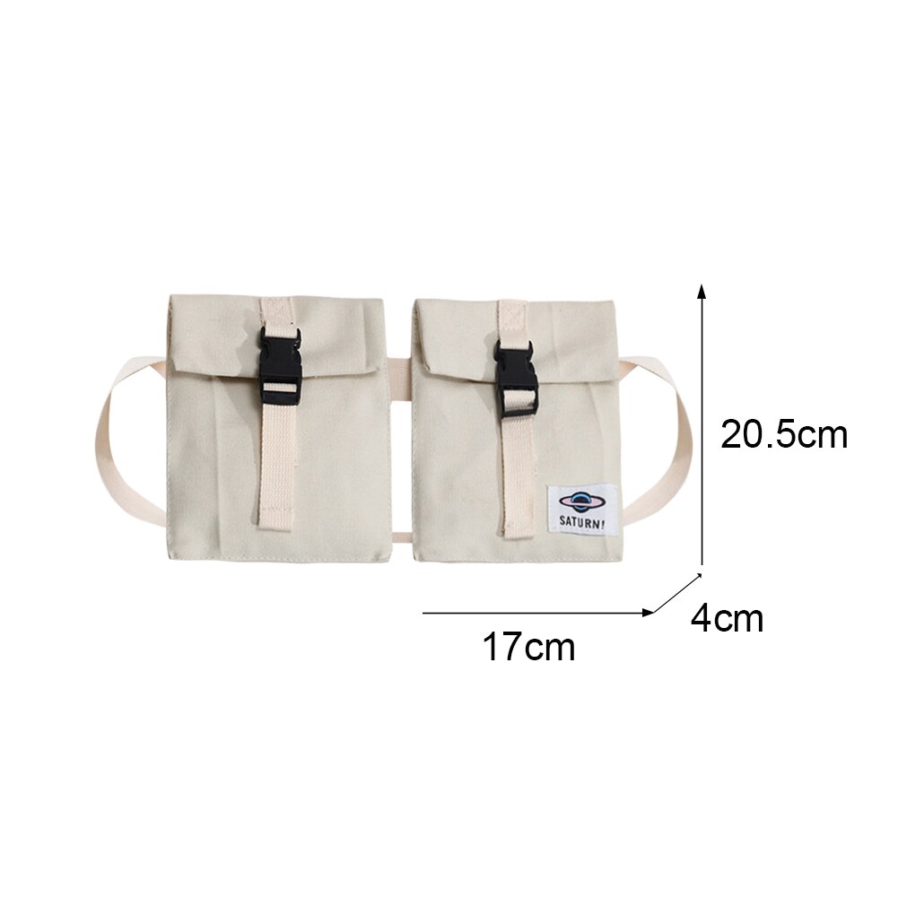 Riñonera de lona Unisex para el pecho, bolso de viaje desmontable para ir de compras, bandolera de hombro, decoración