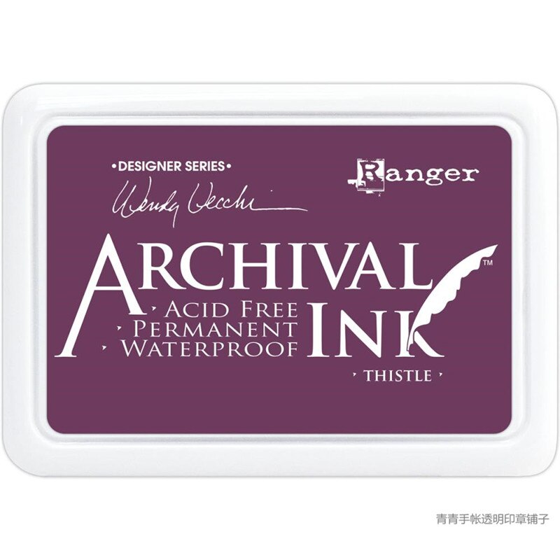 American original ranger stamp pad multicolor oily waterproof acrylic ink pad: thistle
