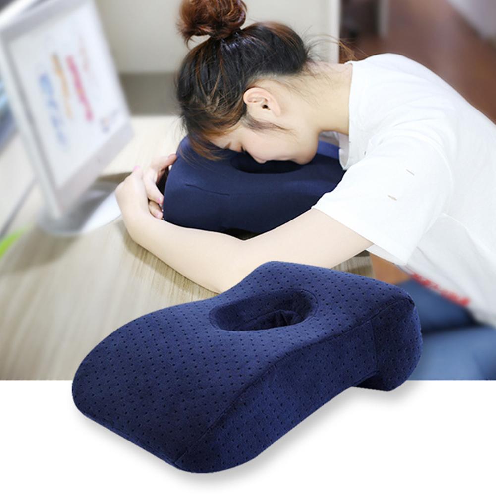 L Vormige Hals Kussens Memory Foam Kussen Voor Auto Home Office Middag Dutje Rest Langzaam Stijgende Taille Beschermen Gezicht Down ontspannen Nek Kussen