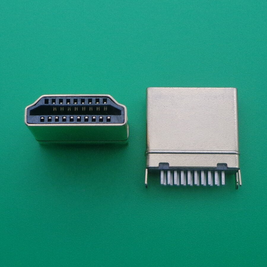 2pcs HDMI 19 pin male plug interface Connector,2 row pins 19Pin(10pin 9pin) 1.6MM spacing for HD equipment HDMI socket