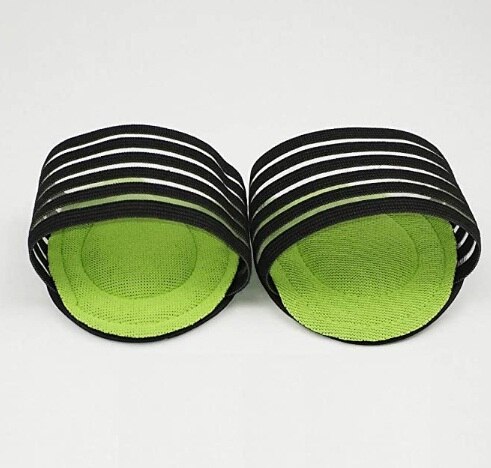2 Pairs Cushioned Compression Arch Support with More Padded Comfort for Plantar Fasciitis, Fallen Arches, Heel Spurs
