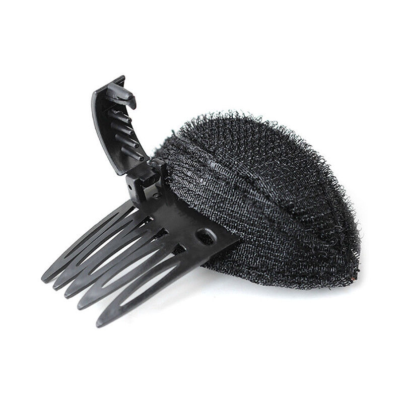 Almohadillas para el pelo de la frente, esponja Invisible, volumen esponjoso, peine de Clip, Base de inserción, herramienta de peluquería de estilo Diy, 1 ud.: Black