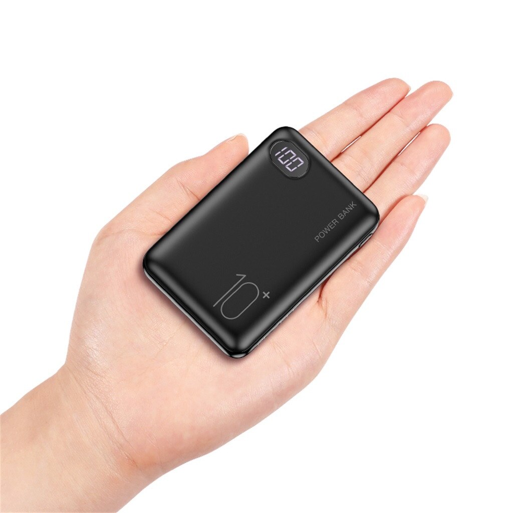 Power Bank 2 USB 10000mAh Electronic Portable Charging Poverbank Mobile Phone External Battery Charger Instant Heating 818