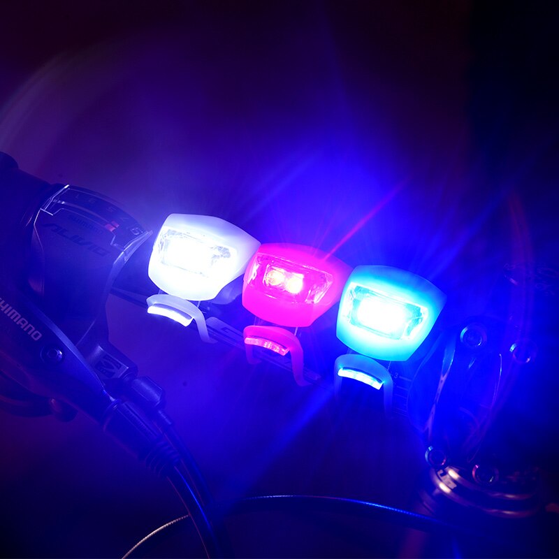 1pc Knipperende Voor Fietslicht Silicone LED Head Voor Achter Wiel Fiets Licht Waterdicht Fietsen Fiets Accessoires