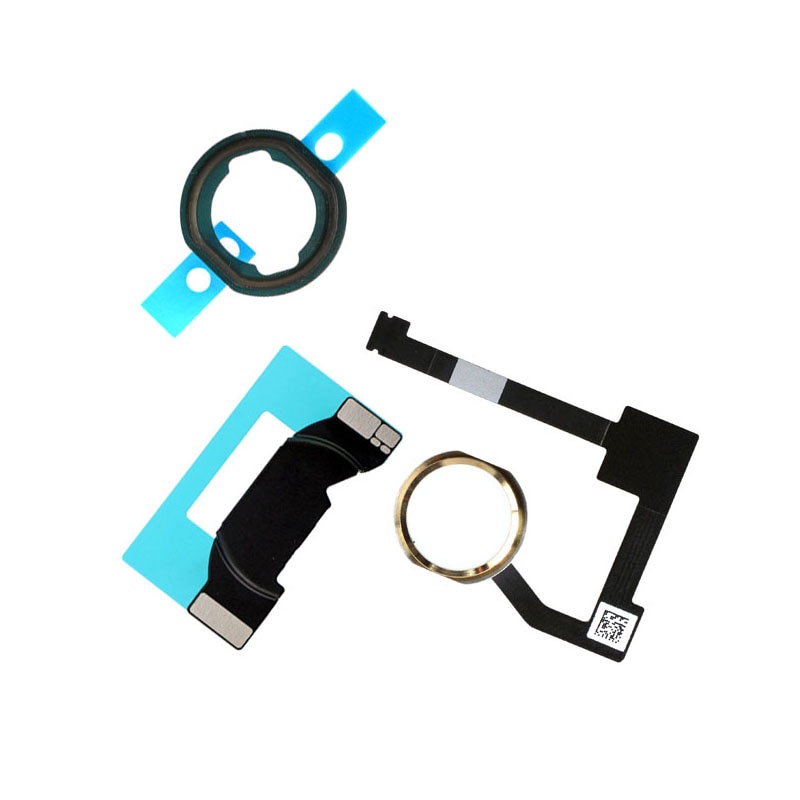Voor Ipad 6 Air 2 A1566 A1567 Home Button Flex Cable Assembly + Home Key Rubber Pakking En Spacer Houder voor Ipad Mini 4