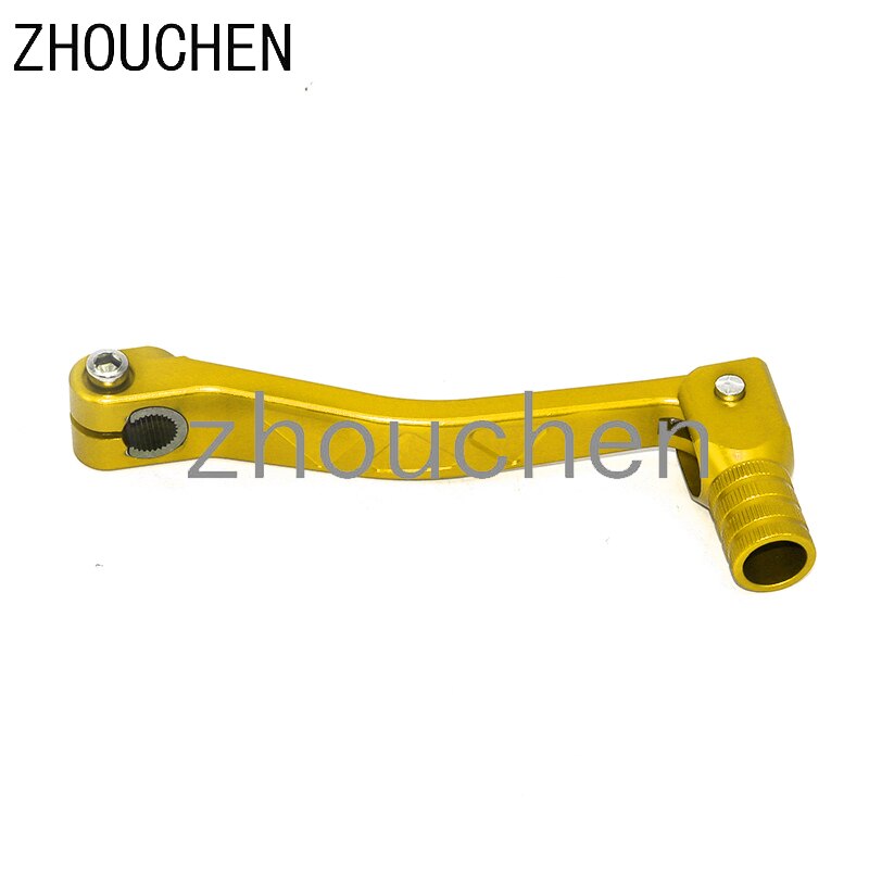 Cnc aluminium folde gear gearstang passer til 100cc-250cc motorer pit dirt bike motocross cnc -208: Guld