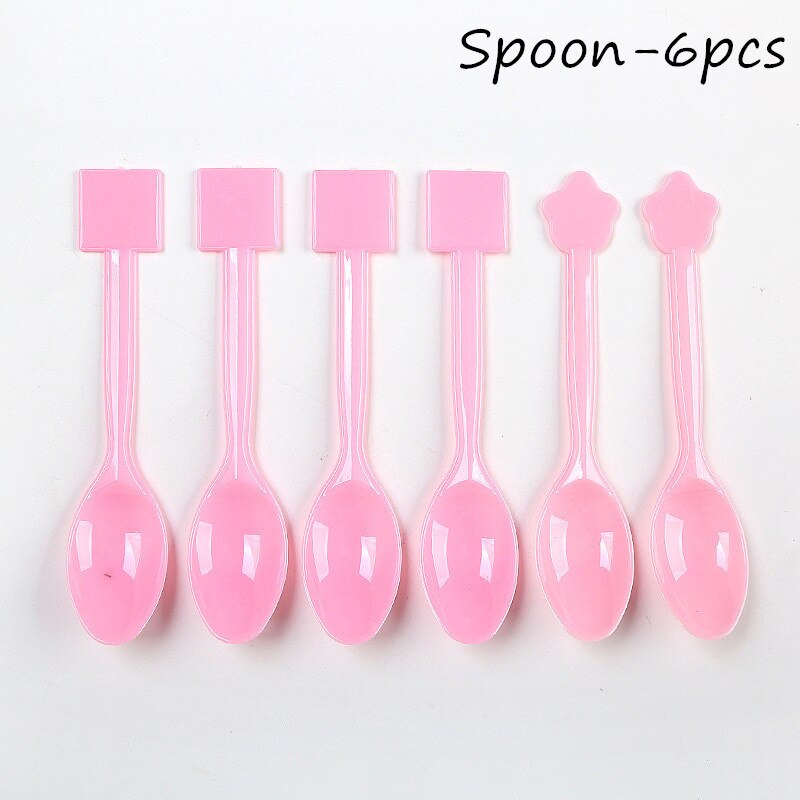 Circus Theme Animals Party Supplies Disposable Tableware Set Paper Cups Plates Kids Birthday Baby Shower Party Decorations: spoon 6pcs